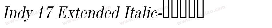 Indy 17 Extended Italic字体转换